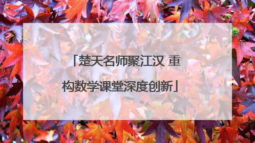 楚天名师聚江汉 重构数学课堂深度创新