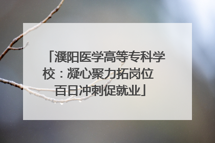 濮阳医学高等专科学校：凝心聚力拓岗位 百日冲刺促就业