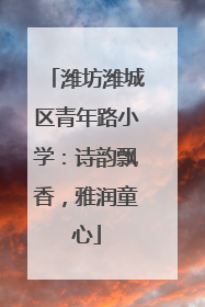 潍坊潍城区青年路小学：诗韵飘香，雅润童心