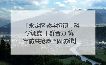 永定区教字垭镇：科学调度 干群合力 筑牢防洪抢险坚固防线