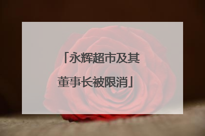 永辉超市及其董事长被限消