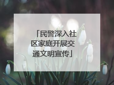 民警深入社区家庭开展交通文明宣传