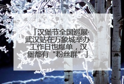 汉堡节全国巡展·武汉站在万象城举办 工作日也爆单，汉堡都有“粉丝群”