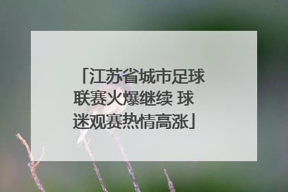 江苏省城市足球联赛火爆继续 球迷观赛热情高涨