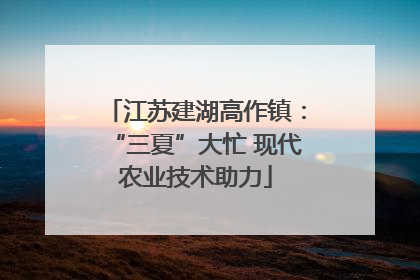 江苏建湖高作镇：“三夏”大忙 现代农业技术助力