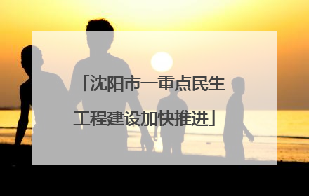 沈阳市一重点民生工程建设加快推进