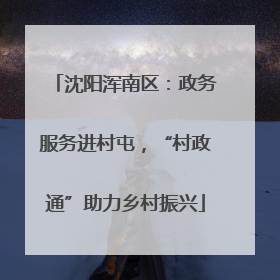 沈阳浑南区：政务服务进村屯，“村政通”助力乡村振兴