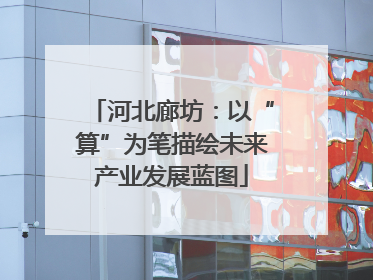 河北廊坊：以“算”为笔描绘未来产业发展蓝图