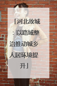 河北故城：以路域整治推动城乡人居环境提升