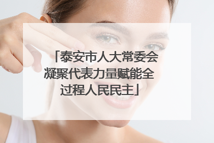 泰安市人大常委会凝聚代表力量赋能全过程人民民主