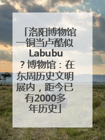 洛阳博物馆一铜当卢酷似Labubu？博物馆：在东周历史文明展内，距今已有2000多年历史