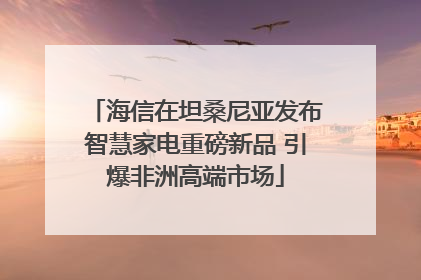 海信在坦桑尼亚发布智慧家电重磅新品 引爆非洲高端市场