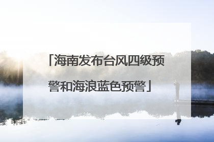 海南发布台风四级预警和海浪蓝色预警