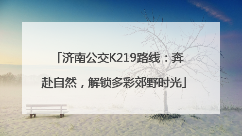 济南公交K219路线：奔赴自然，解锁多彩郊野时光