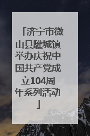 济宁市微山县驩城镇举办庆祝中国共产党成立104周年系列活动