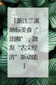 浙江兰溪地标美食“出圈”，激发“舌尖经济”新动能