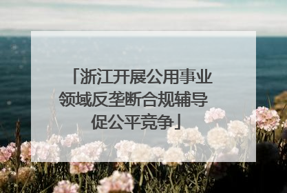 浙江开展公用事业领域反垄断合规辅导 促公平竞争