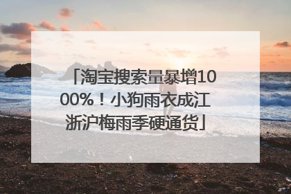 淘宝搜索量暴增1000%！小狗雨衣成江浙沪梅雨季硬通货
