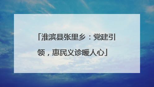 淮滨县张里乡：党建引领，惠民义诊暖人心
