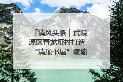 清风头条｜武陵源区青龙垭村打造“清廉书屋”赋能乡村振兴新风尚