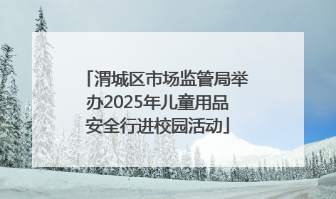 渭城区市场监管局举办2025年儿童用品安全行进校园活动