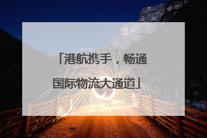 港航携手，畅通国际物流大通道