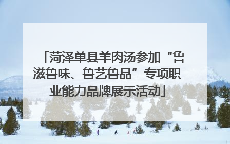 菏泽单县羊肉汤参加“鲁滋鲁味、鲁艺鲁品”专项职业能力品牌展示活动
