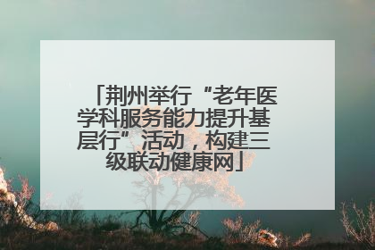 荆州举行“老年医学科服务能力提升基层行”活动，构建三级联动健康网