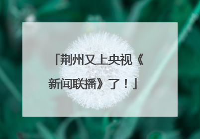 荆州又上央视《新闻联播》了！