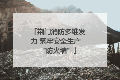 荆门消防多维发力 筑牢安全生产“防火墙”