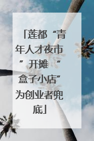莲都“青年人才夜市”开摊 “盒子小店”为创业者兜底