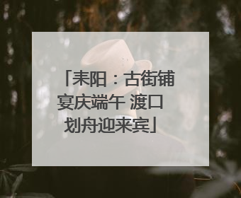 耒阳：古街铺宴庆端午 渡口划舟迎来宾