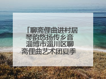 聊斋俚曲进村居 琴韵悠扬传乡音 淄博市淄川区聊斋俚曲艺术团夏季专场演出在杏园子村举行