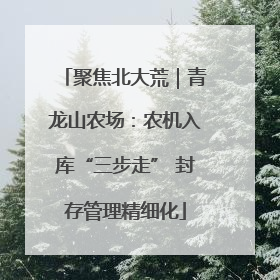 聚焦北大荒｜青龙山农场：农机入库“三步走” 封存管理精细化