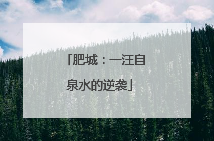肥城：一汪自泉水的逆袭