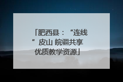 肥西县：“连线”皮山 皖疆共享优质教学资源
