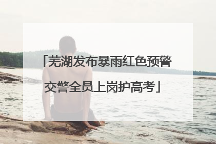 芜湖发布暴雨红色预警 交警全员上岗护高考