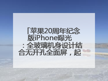 苹果20周年纪念版iPhone曝光：全玻璃机身设计结合无开孔全面屏，起售价或达1.45万人民币