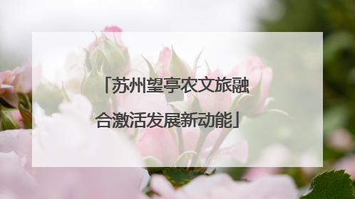 苏州望亭农文旅融合激活发展新动能