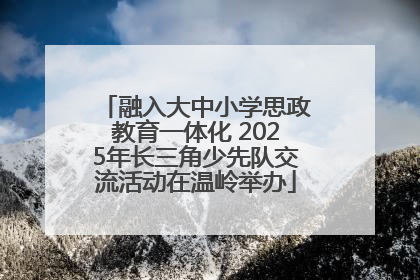融入大中小学思政教育一体化 2025年长三角少先队交流活动在温岭举办
