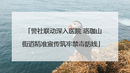 警社联动深入医院 珞珈山街道精准宣传筑牢禁毒防线