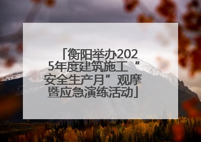 衡阳举办2025年度建筑施工“安全生产月”观摩暨应急演练活动