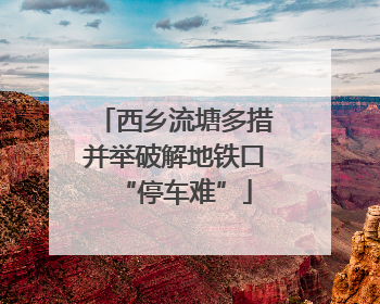 西乡流塘多措并举破解地铁口“停车难”