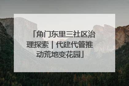 角门东里三社区治理探索｜代建代管推动荒地变花园