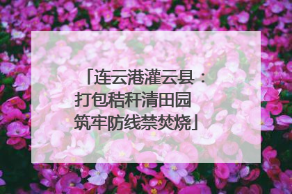 连云港灌云县：打包秸秆清田园 筑牢防线禁焚烧