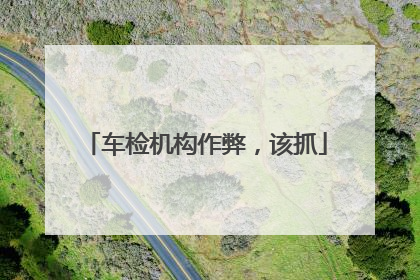 车检机构作弊，该抓