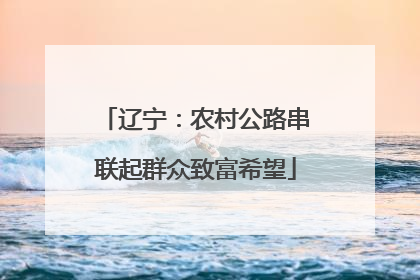 辽宁：农村公路串联起群众致富希望