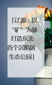 辽源：以“矿”为脉 打造东北首个沉陷区生态公园