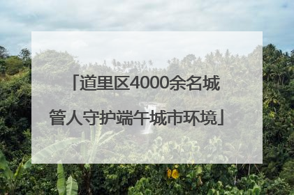 道里区4000余名城管人守护端午城市环境