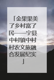 金果果美了乡村富了民——宁县中村镇中村村农文旅融合发展纪实